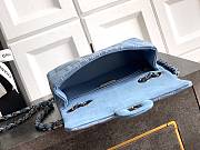 CHANEL | Embroidered Denim Perfume Bottle Single Flap Bag 20 cm - 3