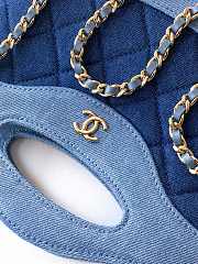CHANEL | Clutch with chain Washed Denim Blue - 4
