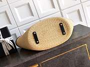 CHANEL | Large shopping bag Braided straw Beige & Black - 3