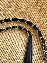 CHANEL | Large shopping bag Braided straw Beige & Black - 6