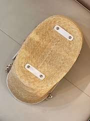 CHANEL | Large shopping bag Braided straw Beige & White - 3