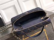 CHANEL | Classic Vanity with Chain Denim & Gold Metal  Dark Blue & Orange - 5