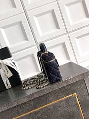 CHANEL | Classic Vanity with Chain Denim & Gold Metal  Dark Blue & Orange - 4