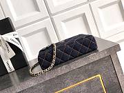 CHANEL | Classic Vanity with Chain Denim & Gold Metal  Dark Blue & Orange - 3
