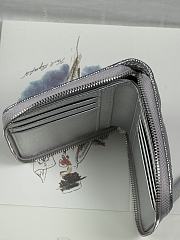 CHANEL | Zippered Coin Case Silver - 5