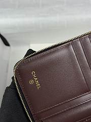 CHANEL | Zippered Coin Case Lambskin Gold Hardware Black - 4