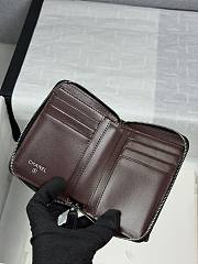 CHANEL | Zippered Coin Case Lambskin Silver Hardware Black - 4