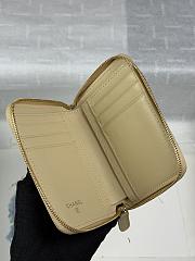 CHANEL | Zippered Coin Case Carviar Gold Hardware Yellow - 5