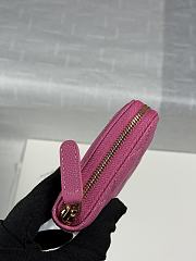 CHANEL | Zippered Coin Case Carviar Gold Hardware Pink - 2