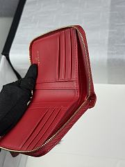 CHANEL | Zippered Coin Case Carviar Gold Hardware Red - 6