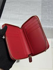 CHANEL | Zippered Coin Case Carviar Gold Hardware Red - 5