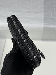 CHANEL | Zippered Coin Case Carviar Silver Hardware Black - 2