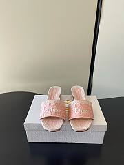 Dior Dentelle Heeled Slide 3.5 cm Pink - 1