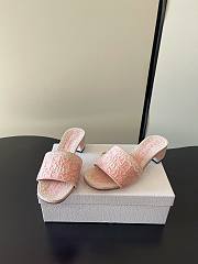 Dior Dentelle Heeled Slide 3.5 cm Pink - 6