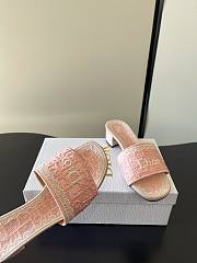 Dior Dentelle Heeled Slide 3.5 cm Pink - 5