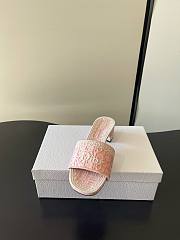 Dior Dentelle Heeled Slide 3.5 cm Pink - 3
