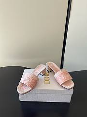 Dior Dentelle Heeled Slide 3.5 cm Pink - 2
