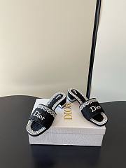 Dior Dentelle Heeled Slide 3.5 cm Black - 3