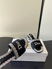 Dior Dentelle Heeled Slide 3.5 cm Black - 4