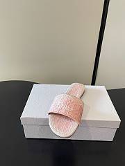 Dior Dentelle Heeled Slide Pink - 6