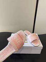 Dior Dentelle Heeled Slide Pink - 5