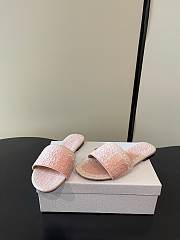 Dior Dentelle Heeled Slide Pink - 4