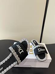 Dior Dentelle Heeled Slide Black - 6