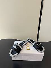 Dior Dentelle Heeled Slide Black - 4