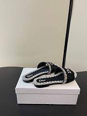 Dior Dentelle Heeled Slide Black - 2