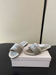 Dior Dentelle Heeled Slide Gray - 5