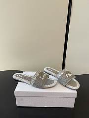 Dior Dentelle Heeled Slide Gray - 4
