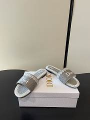 Dior Dentelle Heeled Slide Gray - 2