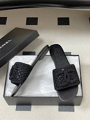 Chanel CC logo crochet design Sandals Black - 6