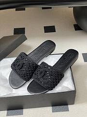 Chanel CC logo crochet design Sandals Black - 2