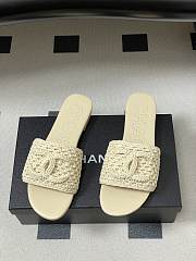 Chanel CC logo crochet design Sandals Beige - 6