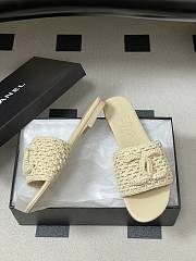 Chanel CC logo crochet design Sandals Beige - 5