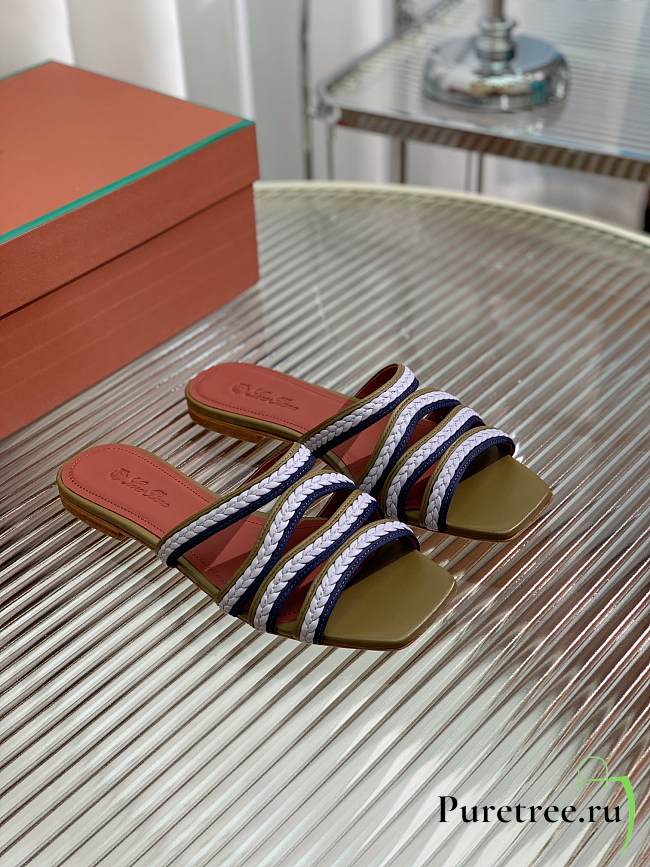 Loro Piana Sprightly Charms sandals purble/green - 1