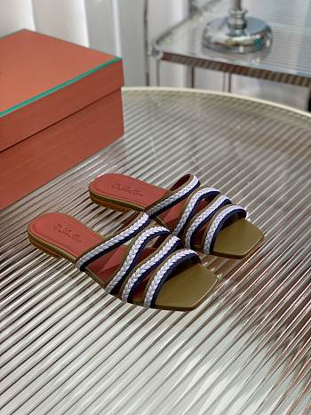 Loro Piana Sprightly Charms sandals purble/green