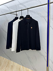 Hermès Men’s Long-Sleeve Zip Polo Black - 1