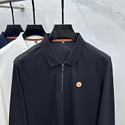 Hermès Men’s Long-Sleeve Zip Polo Black - 6