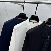 Hermès Men’s Long-Sleeve Zip Polo Black - 5