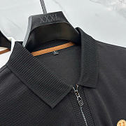 Hermès Men’s Long-Sleeve Zip Polo Black - 2