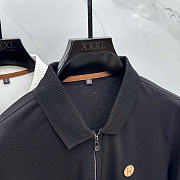 Hermès Men’s Long-Sleeve Zip Polo Black - 3