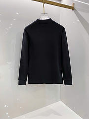 Louis Vuitton Embroidered Logo Long-Sleeve T-Shirt Black - 4