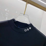 Louis Vuitton Embroidered Logo Long-Sleeve T-Shirt Black - 3