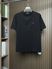 Louis Vuitton Embroidered Logo T-Shirt Black - 1