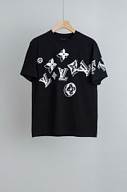 Louis Vuitton Short-Sleeve Crewneck T-Shirt Black - 1