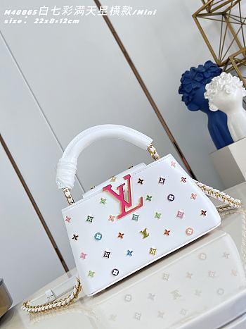 LV x TM Capucines East-West Mini Snow M27636