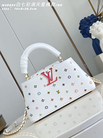 LV x TM Capucines East-West Snow M27636