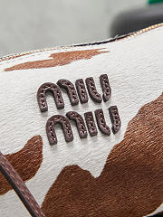 Miumiu Calf Hair Pouch White/Burnt Sienna - 3